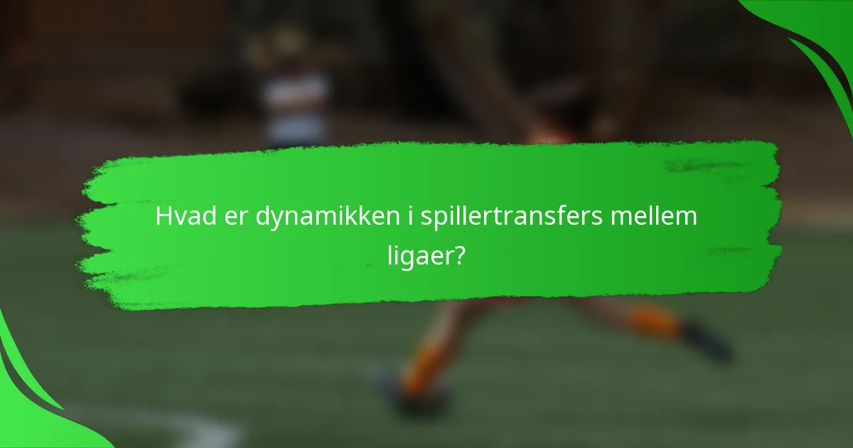 Hvad er dynamikken i spillertransfers mellem ligaer?